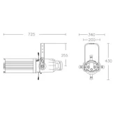 XLine Light D PROFILE LIGHT 25°/50° ZOOM Прожектор профильный. Угол раскр. луча 25°/50°, 750Вт