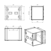 Имлайт RC9-480-12U Рэковый кейс 12U, глубина 480мм