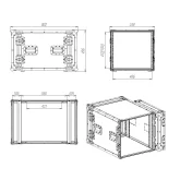 Имлайт RC9-550-10U Рэковый кейс 10U, глубина 550мм