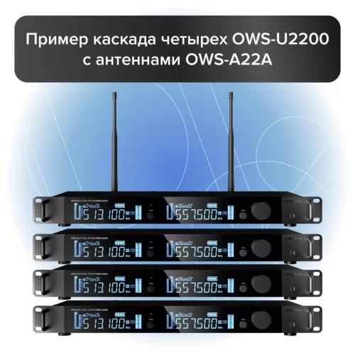 Октава OWS-U2200D01-B PRO Радиосистема с 2-мя поясными передатчиками и 2-мя головными микрофонами