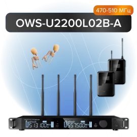 Октава OWS-U2200L02B-A Радиосистема с 2-мя петличными микрофонами