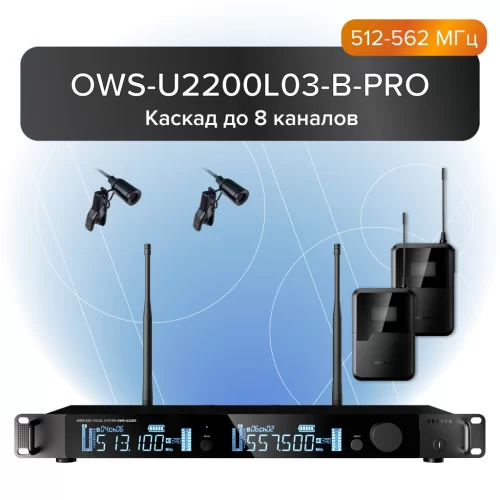 Октава OWS-U2200L03-B PRO Радиосистема с 2-мя петличными микрофонами